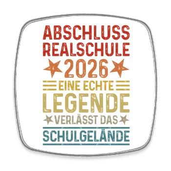 Certificat de fin d’études secondaires 2026 - Magnet carré - blanc - Devant