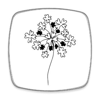 LaLe GLÜCKS Traum Pu by heavenlygoods Design - Viereckiger Kühlschrankmagnet - Weiß - Vorne