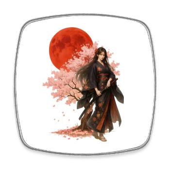 Beautiful Warrior | Oriental Japanese Art - Square fridge magnet - white - Front