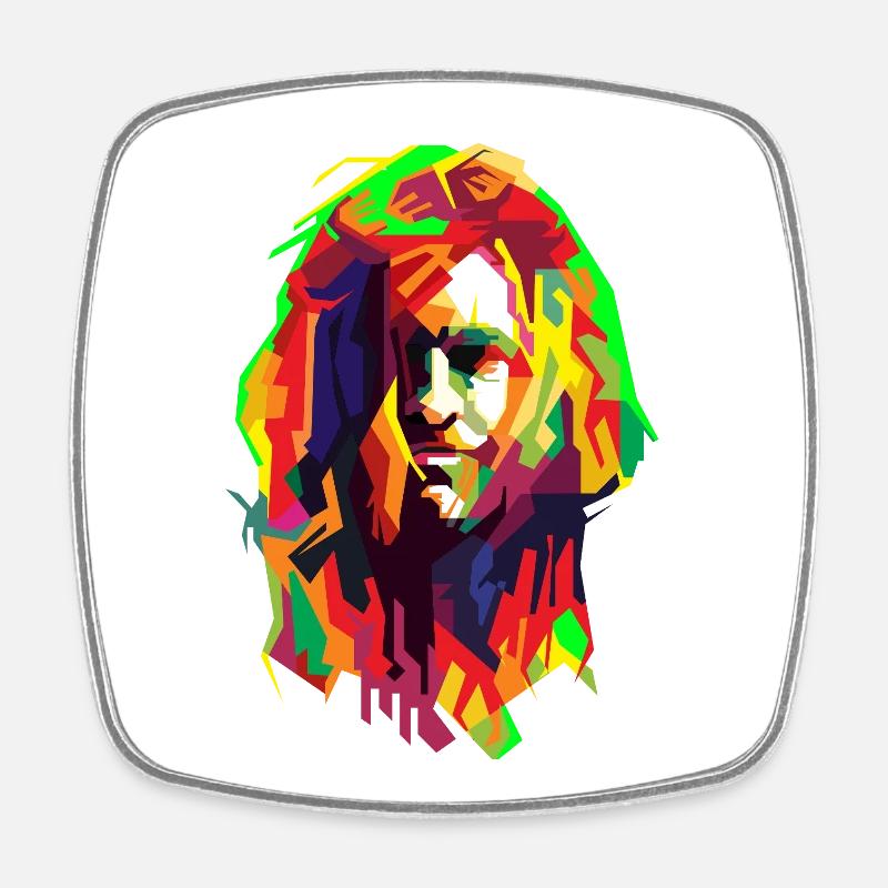 Grunge Your Life Pop Art - Magnet carré - blanc