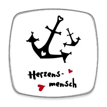 ANKERfesteLIEBE - Das Original by heavenlygoods - Viereckiger Kühlschrankmagnet - Weiß - Vorne