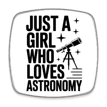 Conception de citations pour les amateurs d’astronomie - Magnet carré - blanc - Devant