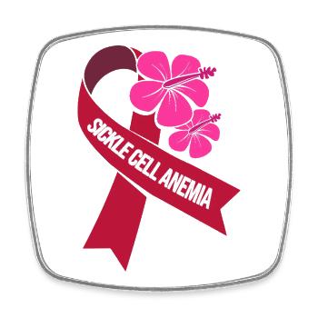 Sickle cell anemia - Square fridge magnet - white - Front