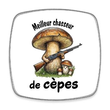 Best Porcini Hunters - Square fridge magnet - white - Front