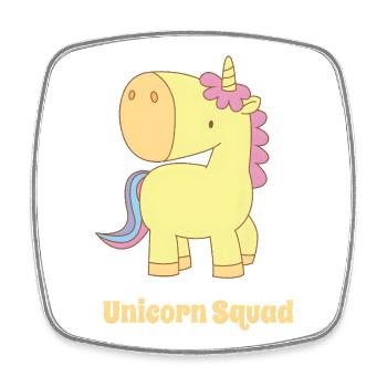 Équipe Unicorn Design des enfants licornes mignons - Magnet carré - blanc - Devant