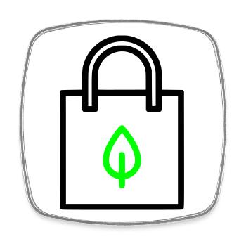 Cloth Bag Bag Sheet - Square fridge magnet - white - Front
