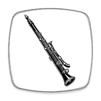Basson - Square fridge magnet - white - Front