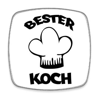 best chef - Square fridge magnet - white - Front