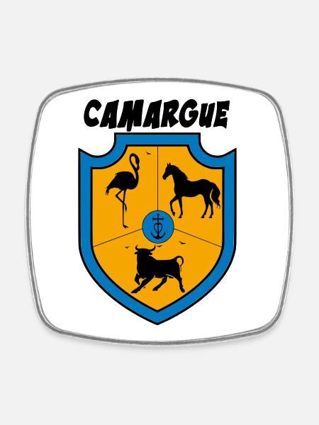 Camargue - Magnet carré - blanc