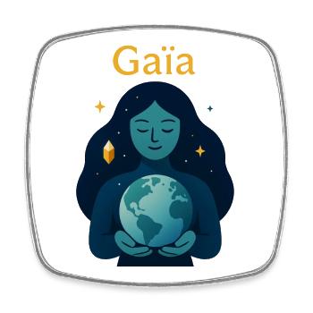 Ewige Kosmische Gaia - Viereckiger Kühlschrankmagnet - Weiß - Vorne