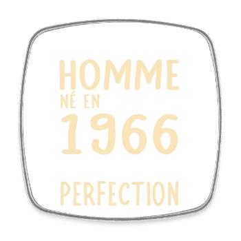 60th birthday - Born in April 1966 - Square fridge magnet - white - Front