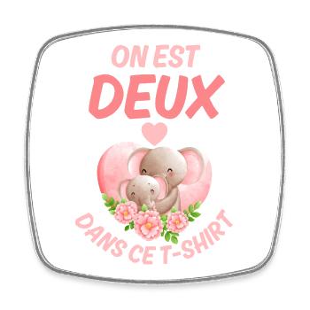 Announcement Big Sister Baby Message Love - Square fridge magnet - white - Front