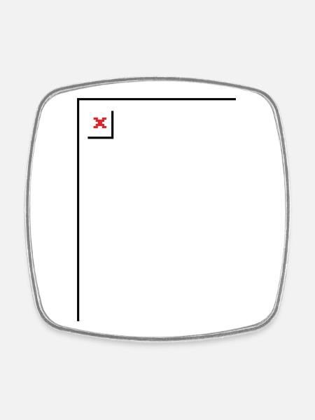 Missing Image – File Not Found Portrait - Square fridge magnet - white