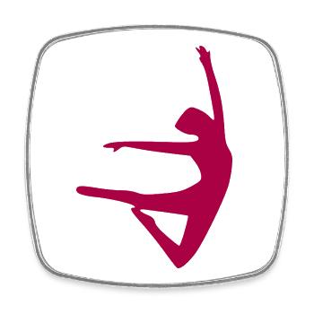 Dancing Dance - Square fridge magnet - white - Front