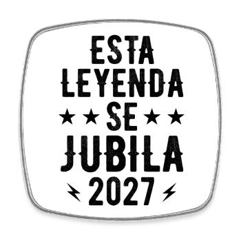Diese Legende geht 2027 in Rente. - Viereckiger Kühlschrankmagnet - Weiß - Vorne