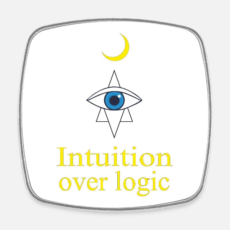 Intuition plutôt que logique - Magnet carré - blanc