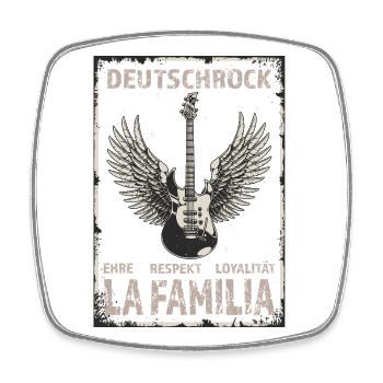 German Rock - La Familia - Honor, Respect, Loyalty - Square fridge magnet - white - Front