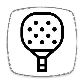 padel - Magnet carré - blanc - Devant