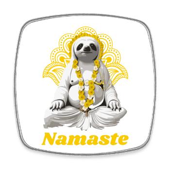 yoga panda namaste meditation om yogi buddha LOL  - Viereckiger Kühlschrankmagnet - Weiß - Vorne