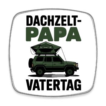 Dachzelt Papa Vatertag Geschenk Shirt 2026 - Viereckiger Kühlschrankmagnet - Weiß - Vorne