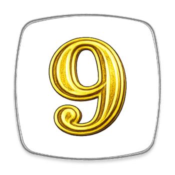 Golden Nine Digit Exquisite - Square fridge magnet - white - Front