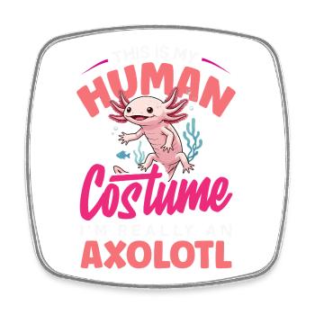 Süßes Axolotl Kawaii Axolotl Liebhaber - Viereckiger Kühlschrankmagnet - Weiß - Vorne