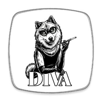 Eurasier | Diva - Square fridge magnet - white - Front