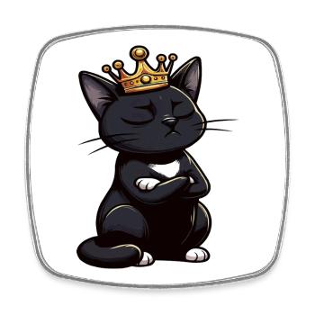 Funny Cat Cats Cat Lover Kitten - Square fridge magnet - white - Front