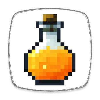 Potion pixel art style retro 8 bit - Square fridge magnet - white - Front