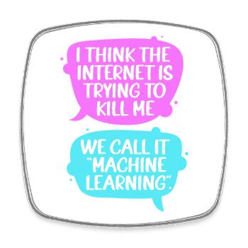GPT Programmer Coder - Square fridge magnet - white - Front