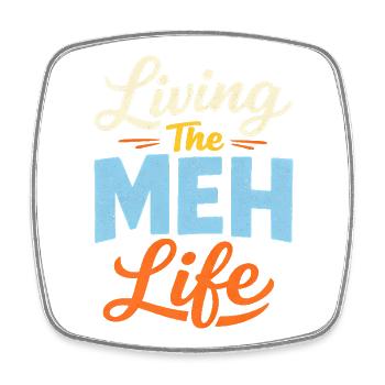 Sarcasm – Enjoying life to the fullest – L - Square fridge magnet - white - Front