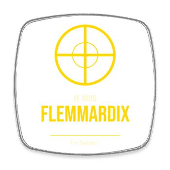 Je suis Flemardix et j’assume - Magnet carré - blanc - Devant