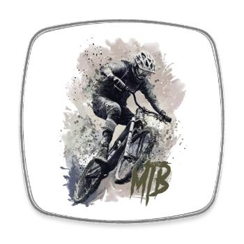 Mtb - Viereckiger Kühlschrankmagnet - Weiß - Vorne