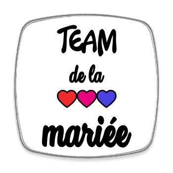 FUTURE MARIEE. EVJF. MARIEE. TEAM. TEAM MARIEE - Magnet carré - blanc - Devant