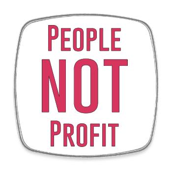 People not profit - Magnet carré - blanc - Devant