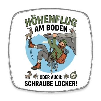 Höhenflug Klettern Berg Humor - Viereckiger Kühlschrankmagnet - Weiß - Vorne