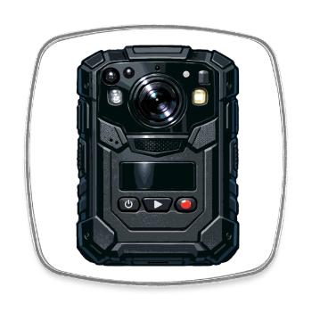 Rugged Action Cam Illustration - Square fridge magnet - white - Front