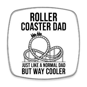 Dad Roller Coaster | A cooler Carreéman dad - Square fridge magnet - white - Front