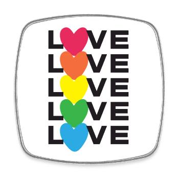 LGBT Pride Month - Liebe ist Liebe - Viereckiger Kühlschrankmagnet - Weiß - Vorne