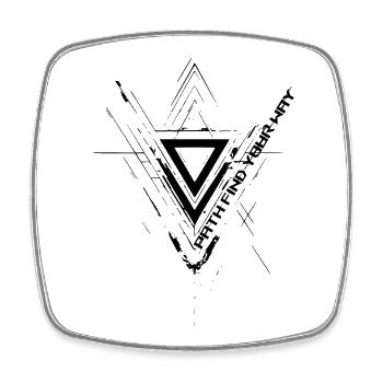 Path Find Your Way - Square fridge magnet - white - Front