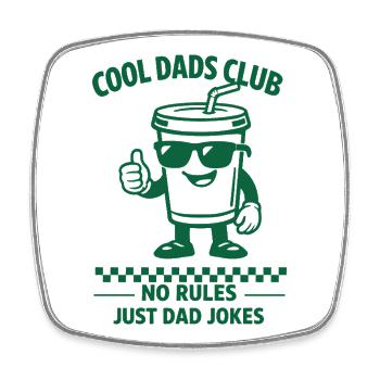 Chemise drôle de papa, pas de règles, juste des blagues de papa - Magnet carré - blanc - Devant