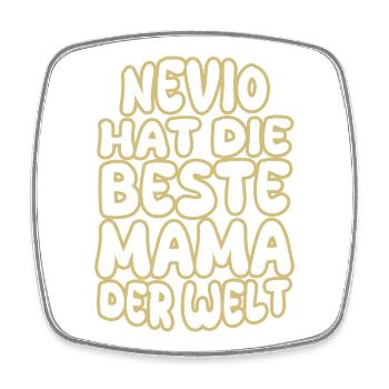 Mama Nevio - Viereckiger Kühlschrankmagnet - Weiß - Vorne