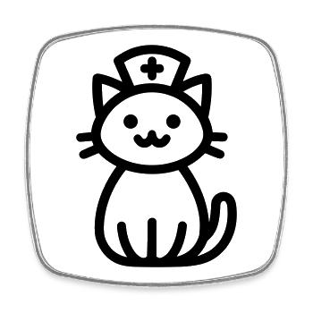 nurse - Square fridge magnet - white - Front