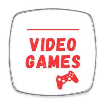 V Is For Video Games - Square fridge magnet - white - Front