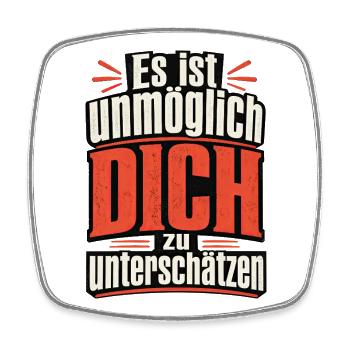 Unmöglich - Viereckiger Kühlschrankmagnet - Weiß - Vorne