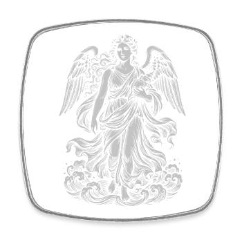 Ange Céleste dans la Tapisserie Nuageuse - Magnet carré - blanc - Devant