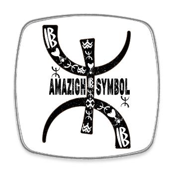 Amazigh-Symbol minimalistisches Tifinagh-Design. - Viereckiger Kühlschrankmagnet - Weiß - Vorne