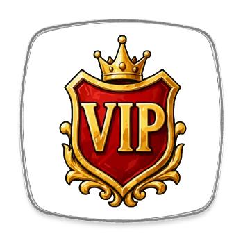 VIP Wappen Krone Emblem - Viereckiger Kühlschrankmagnet - Weiß - Vorne