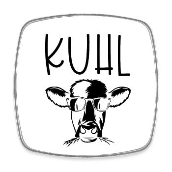 Kuhl Cow Farmer Agriculture - Square fridge magnet - white - Front