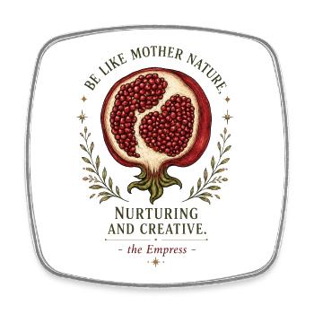 Sei wie Mutter Natur, fürsorglich und kreativ - Viereckiger Kühlschrankmagnet - Weiß - Vorne
